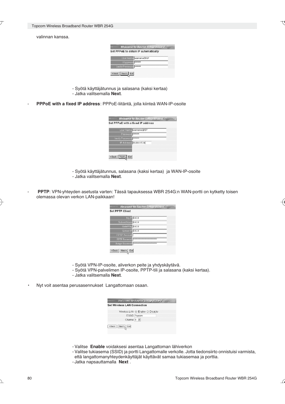 Topcom Skyr@cer WBR 254G User Manual | Page 80 / 104