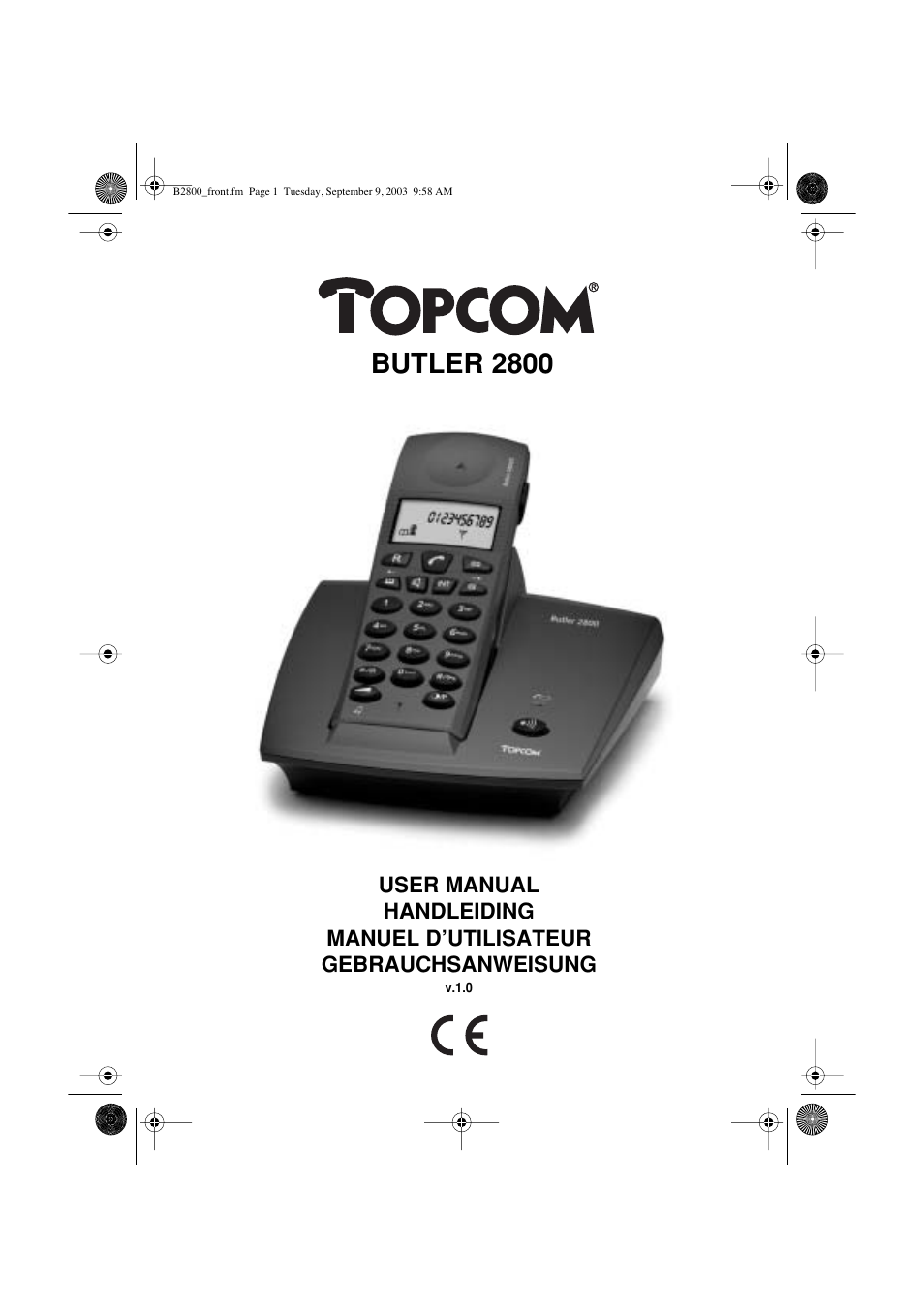 Topcom Butler 2800 User Manual | 44 pages