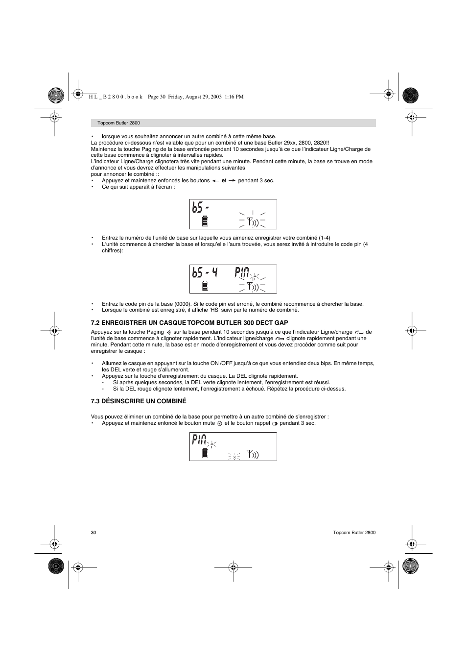 Topcom Butler 2800 User Manual | Page 30 / 44