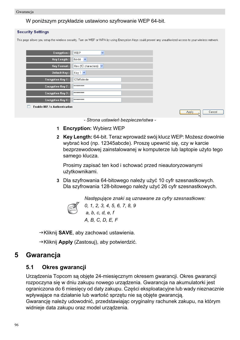 5gwarancja | Topcom Skyr@cer WBR 7201 N User Manual | Page 102 / 120