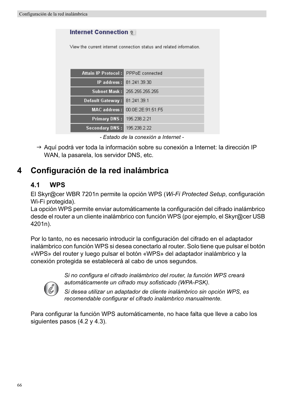 4configuración de la red inalámbrica | Topcom Skyr@cer WBR 7201 N User Manual | Page 72 / 120