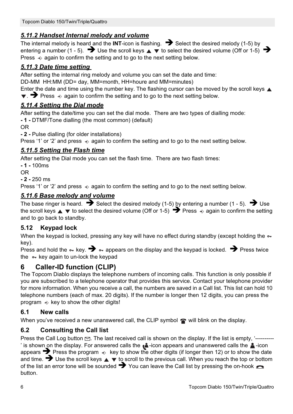 Topcom DIABLO 150 User Manual | Page 6 / 11
