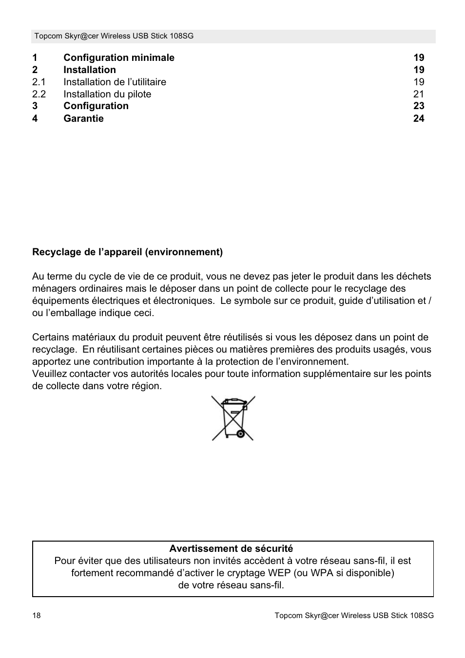 Topcom SKYR@CER 8144827 User Manual | Page 18 / 76