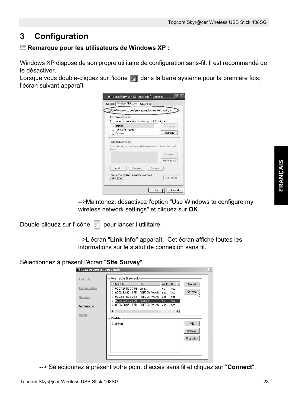 3configuration | Topcom SKYR@CER 8144827 User Manual | Page 23 / 76