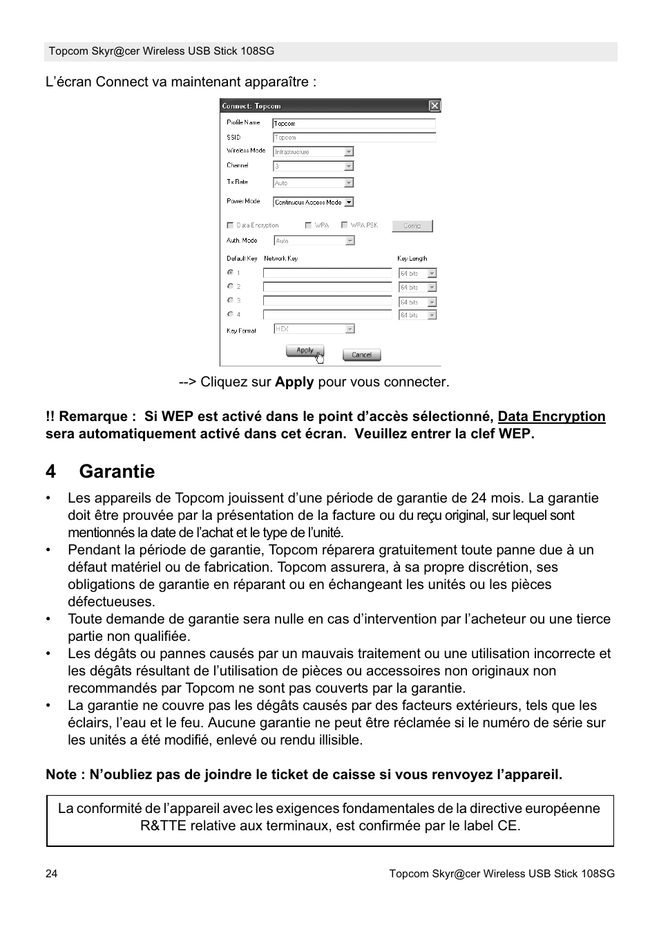 4garantie | Topcom SKYR@CER 8144827 User Manual | Page 24 / 76