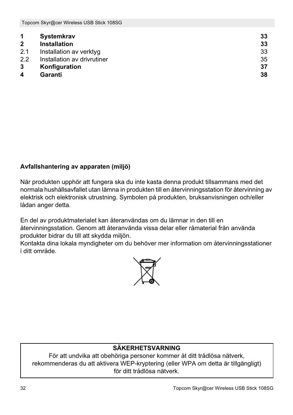 Topcom SKYR@CER 8144827 User Manual | Page 32 / 76