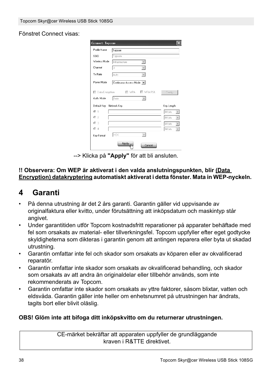 4garanti | Topcom SKYR@CER 8144827 User Manual | Page 38 / 76