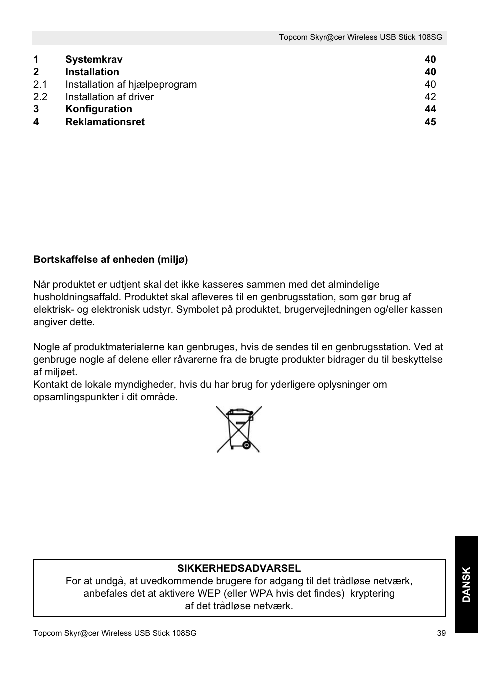 Topcom SKYR@CER 8144827 User Manual | Page 39 / 76