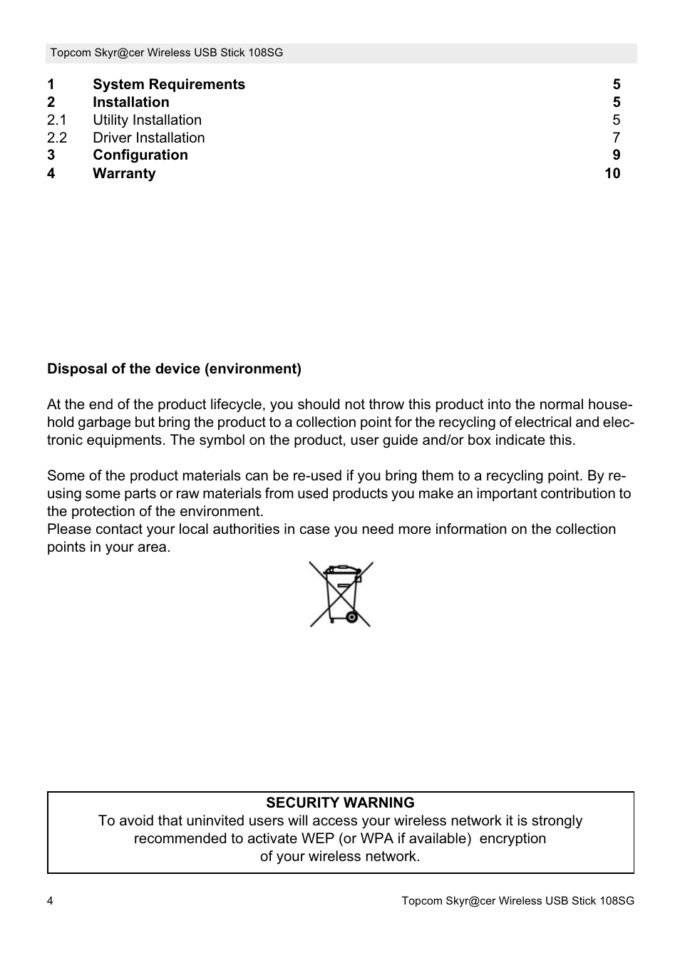 Topcom SKYR@CER 8144827 User Manual | Page 4 / 76