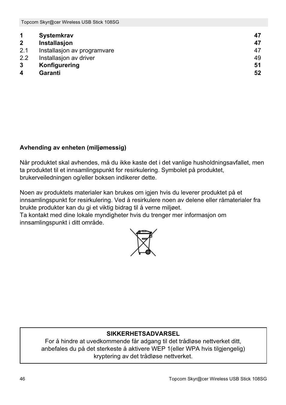 Topcom SKYR@CER 8144827 User Manual | Page 46 / 76
