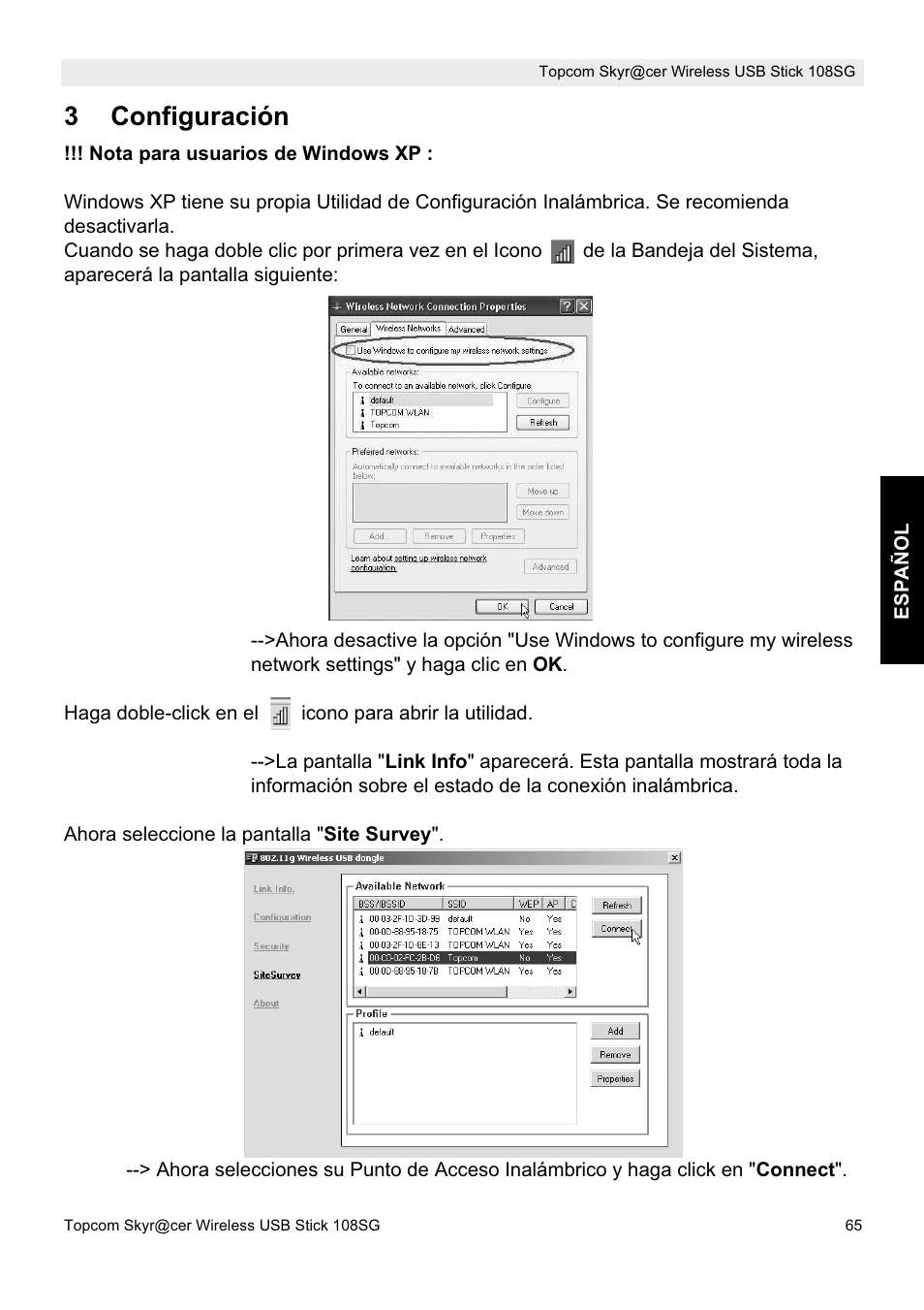 3configuración | Topcom SKYR@CER 8144827 User Manual | Page 65 / 76