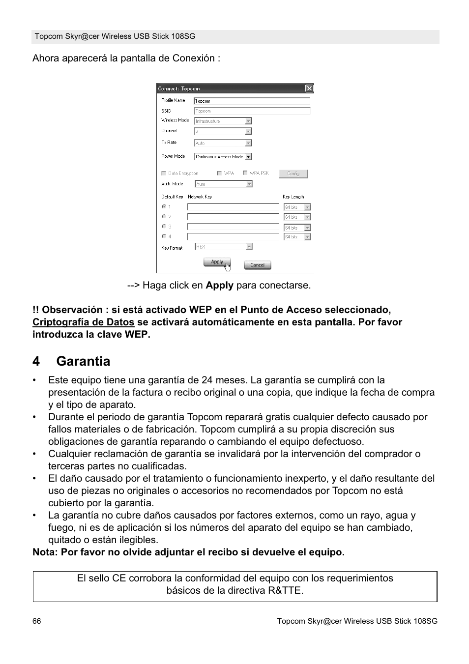 4garantia | Topcom SKYR@CER 8144827 User Manual | Page 66 / 76
