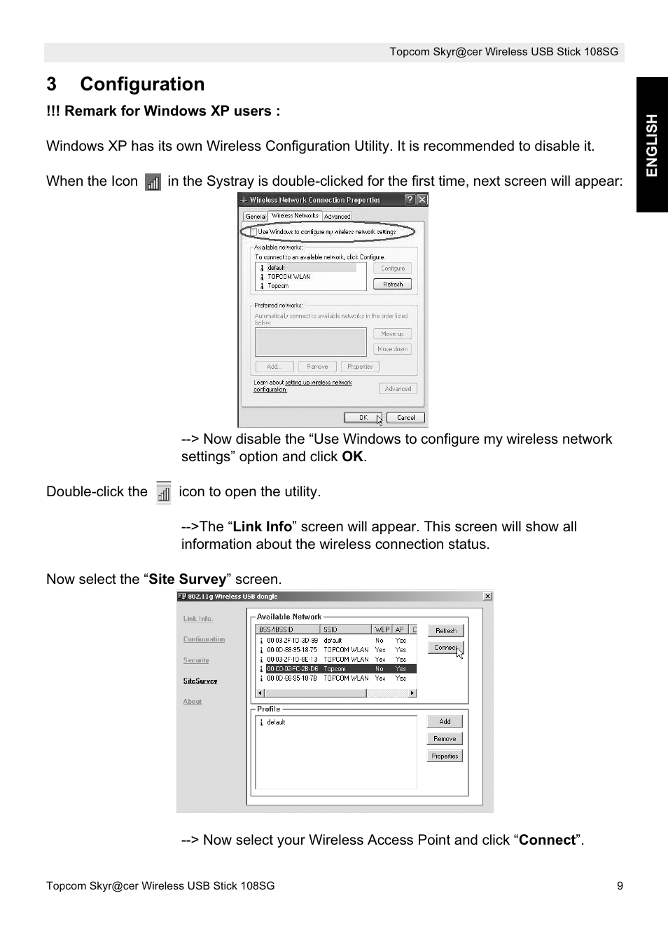 3configuration | Topcom SKYR@CER 8144827 User Manual | Page 9 / 76