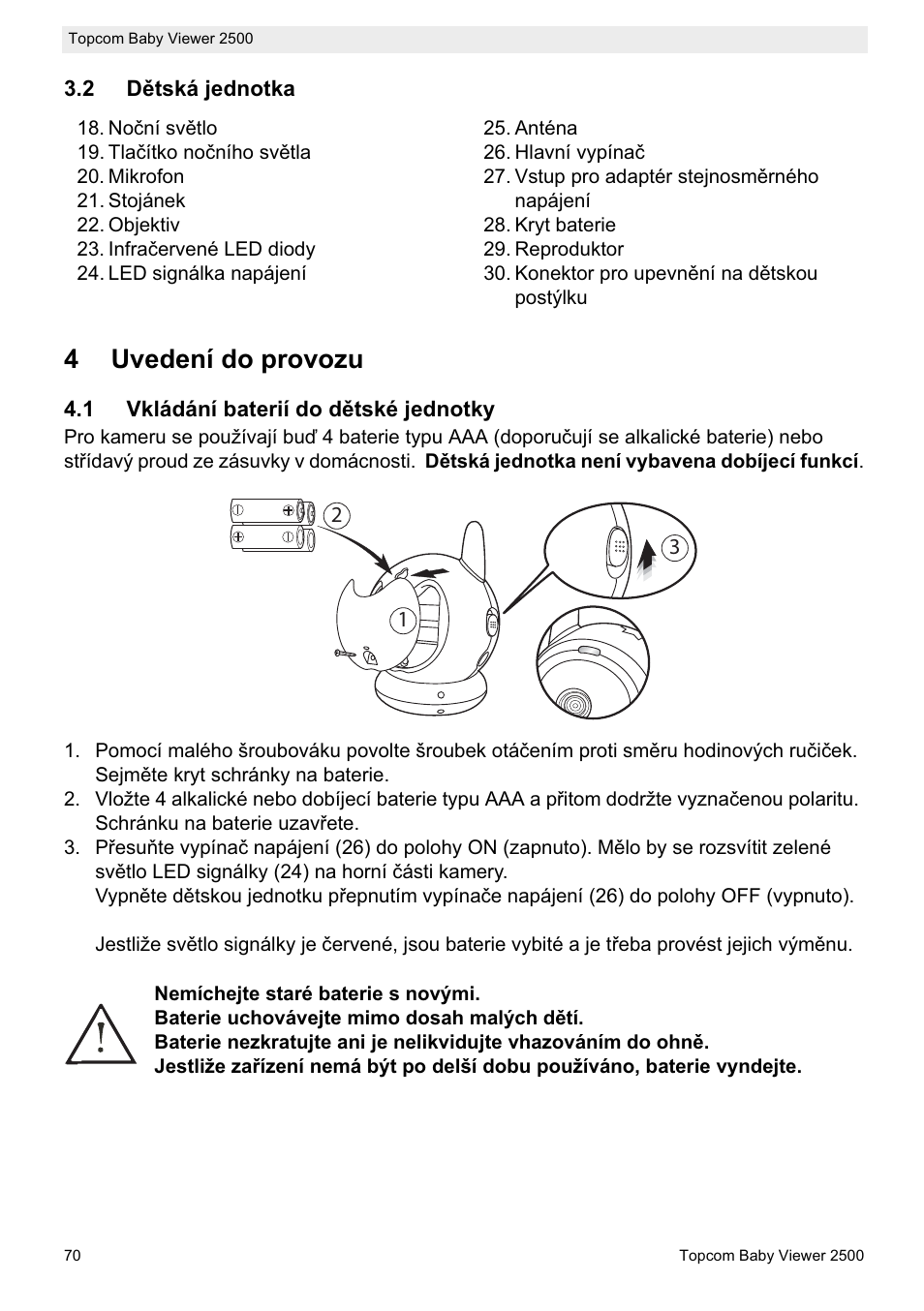 4uvedení do provozu | Topcom 2500 User Manual | Page 70 / 104