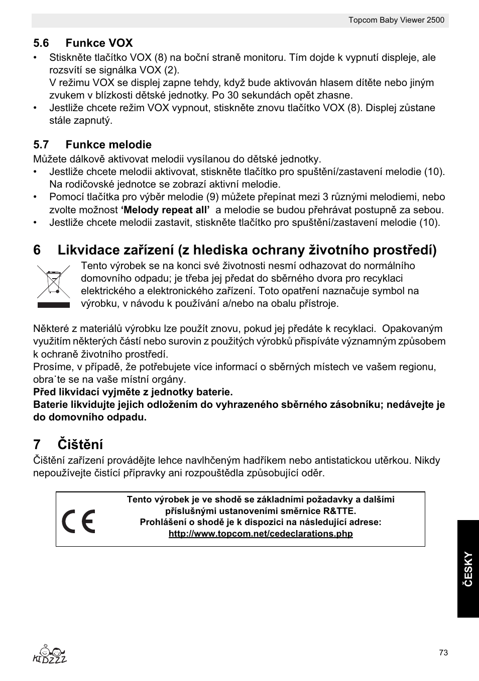 7ýištční | Topcom 2500 User Manual | Page 73 / 104