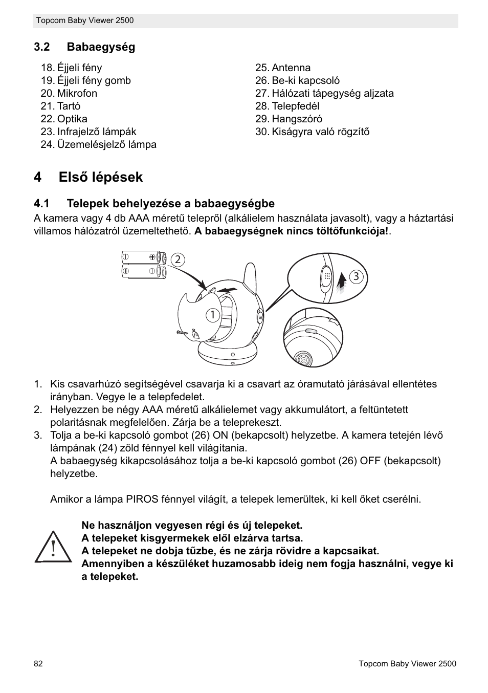 4elsę lépések | Topcom 2500 User Manual | Page 82 / 104