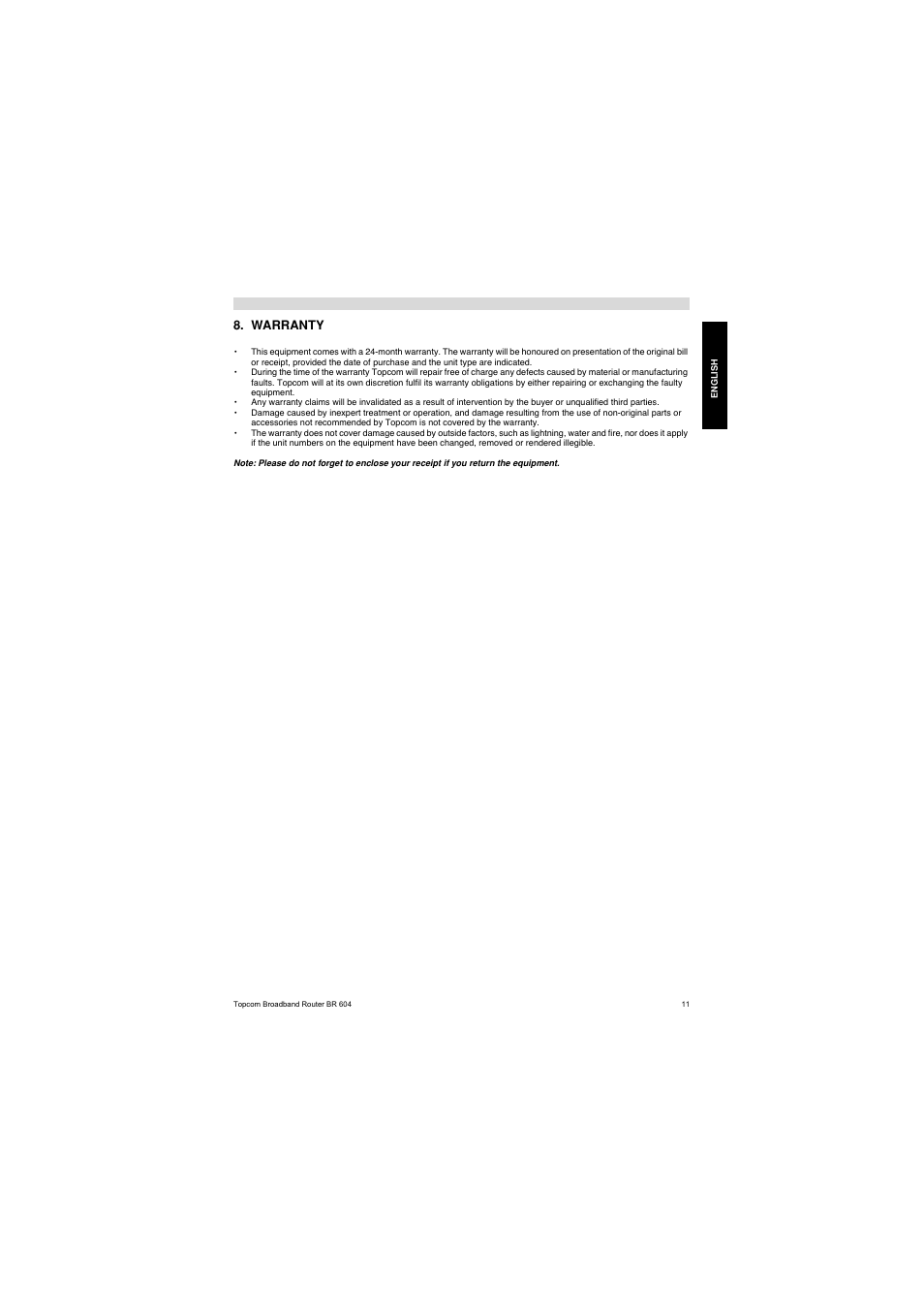 Topcom BR 604 User Manual | Page 11 / 21