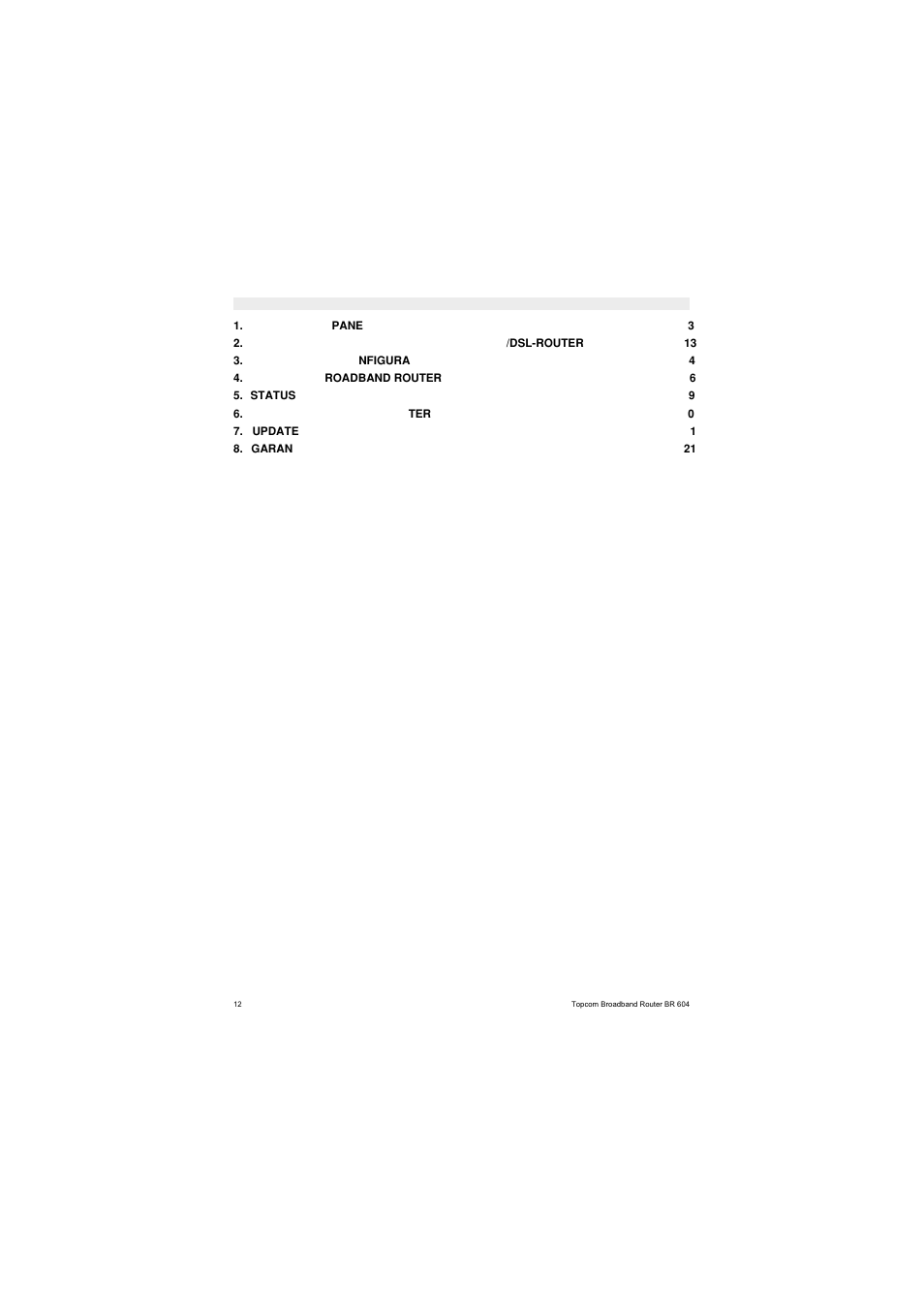 Topcom BR 604 User Manual | Page 12 / 21