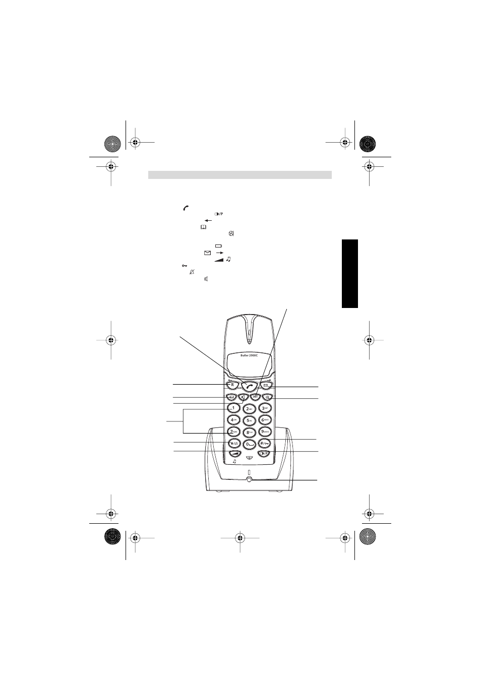 Toetsen | Topcom BUTLEER 2900 C User Manual | Page 17 / 116