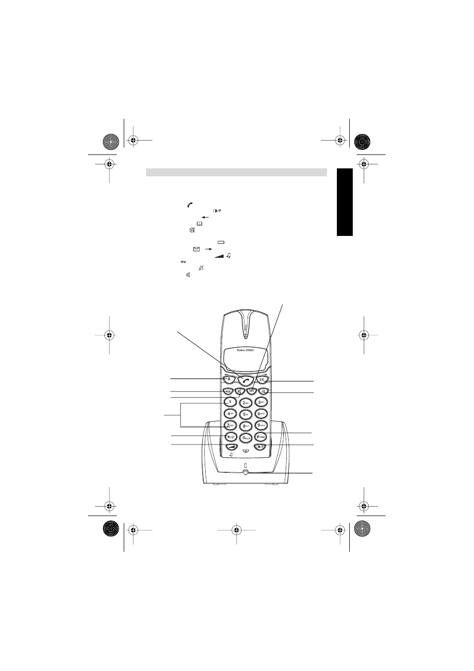 Buttons | Topcom BUTLEER 2900 C User Manual | Page 5 / 116