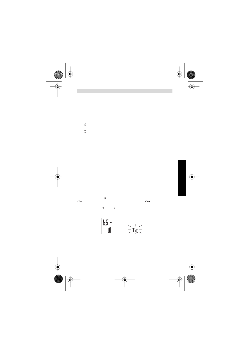 Indikering for lavt batteri, Betjene telefonen | Topcom BUTLEER 2900 C User Manual | Page 95 / 116