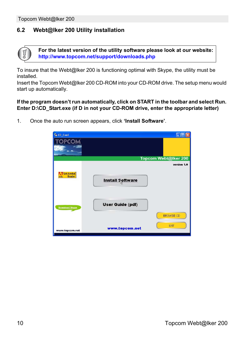 Topcom Webtalker V 1.0 User Manual | Page 10 / 21
