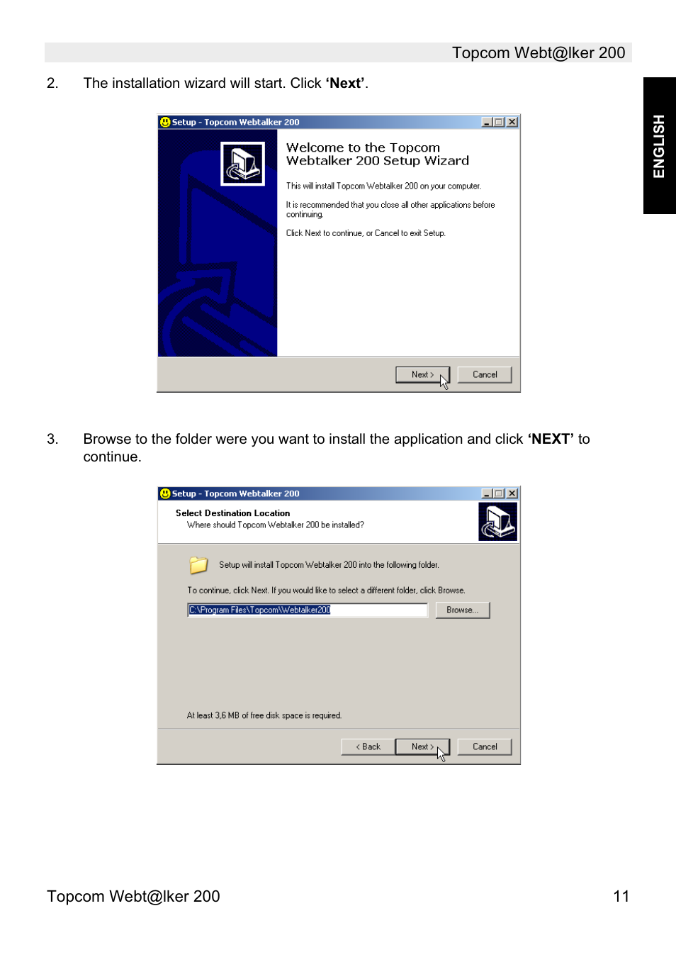 Topcom Webtalker V 1.0 User Manual | Page 11 / 21