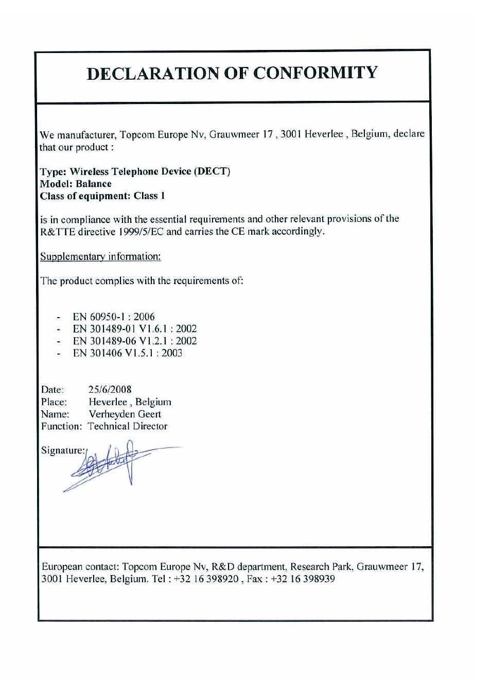 Topcom Balance User Manual | Page 26 / 28