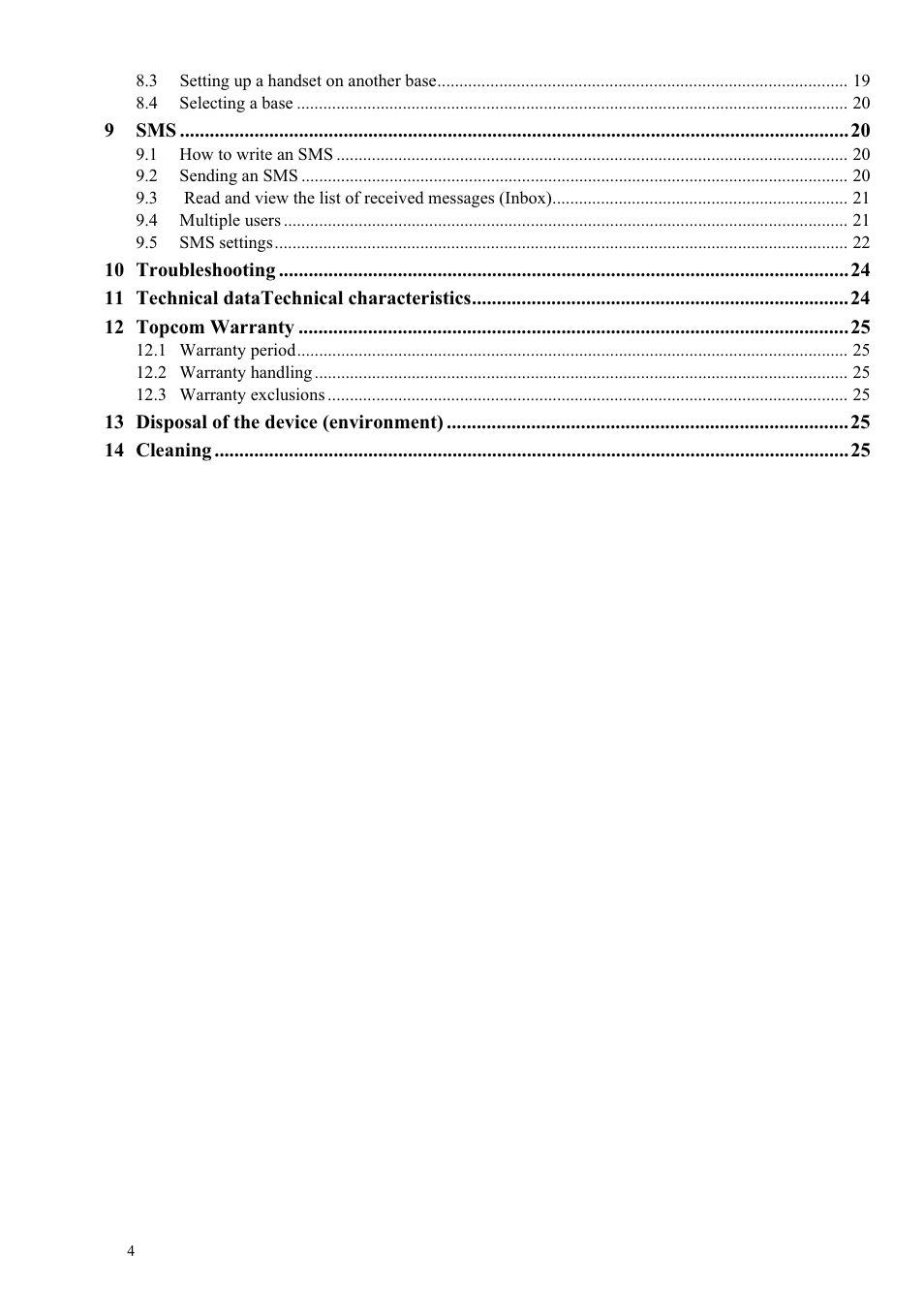Topcom Balance User Manual | Page 4 / 28