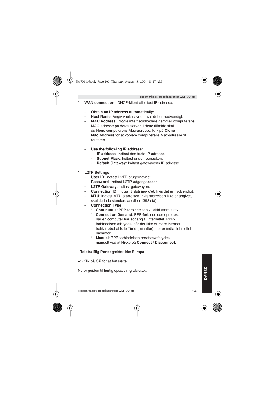 Topcom WBR 7011 B User Manual | Page 105 / 228