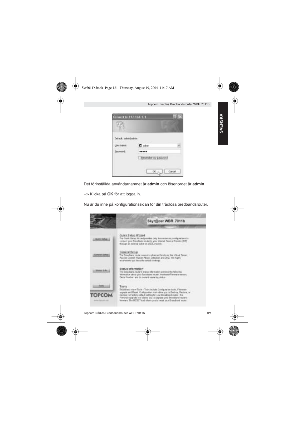 Topcom WBR 7011 B User Manual | Page 121 / 228