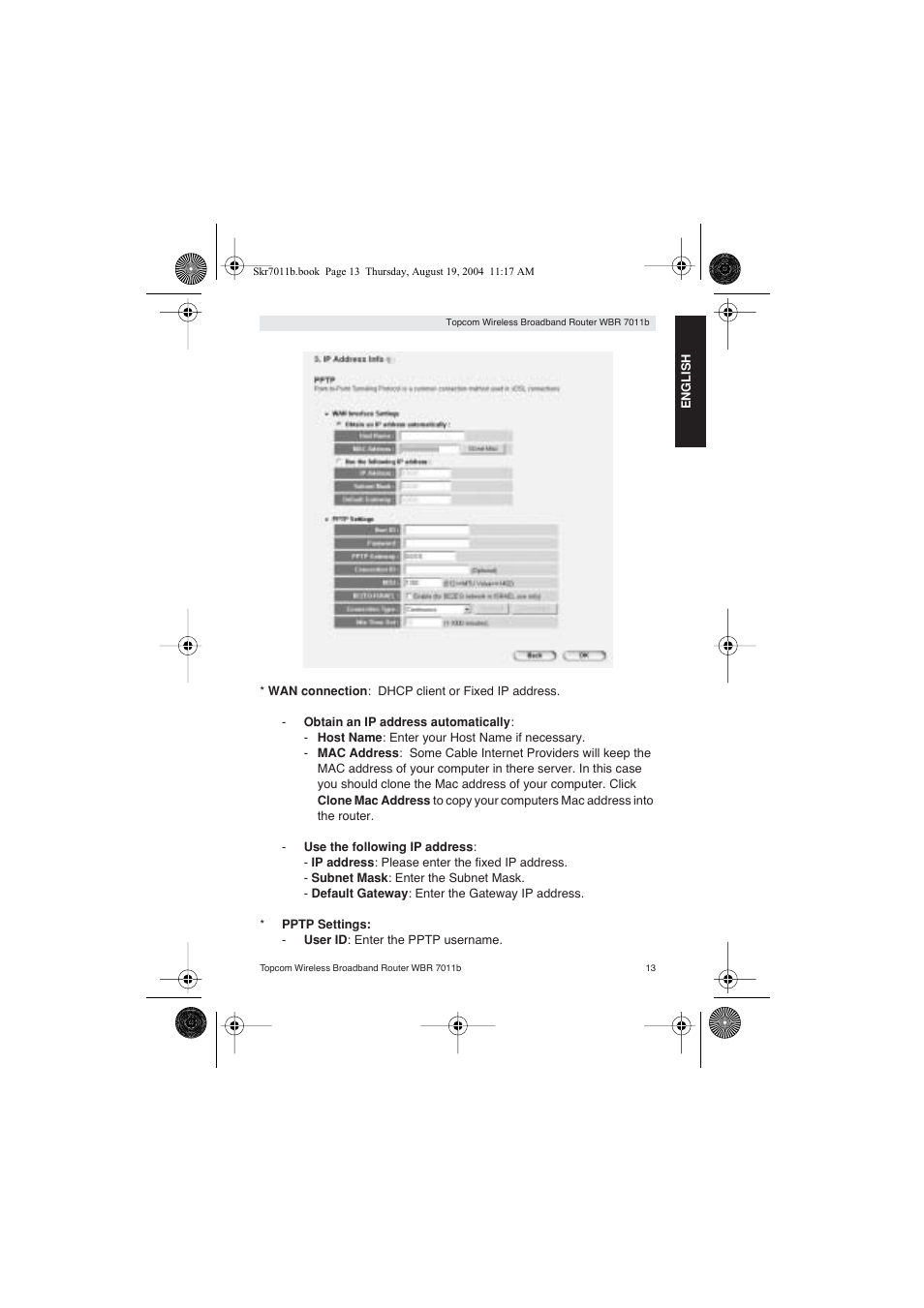 Topcom WBR 7011 B User Manual | Page 13 / 228