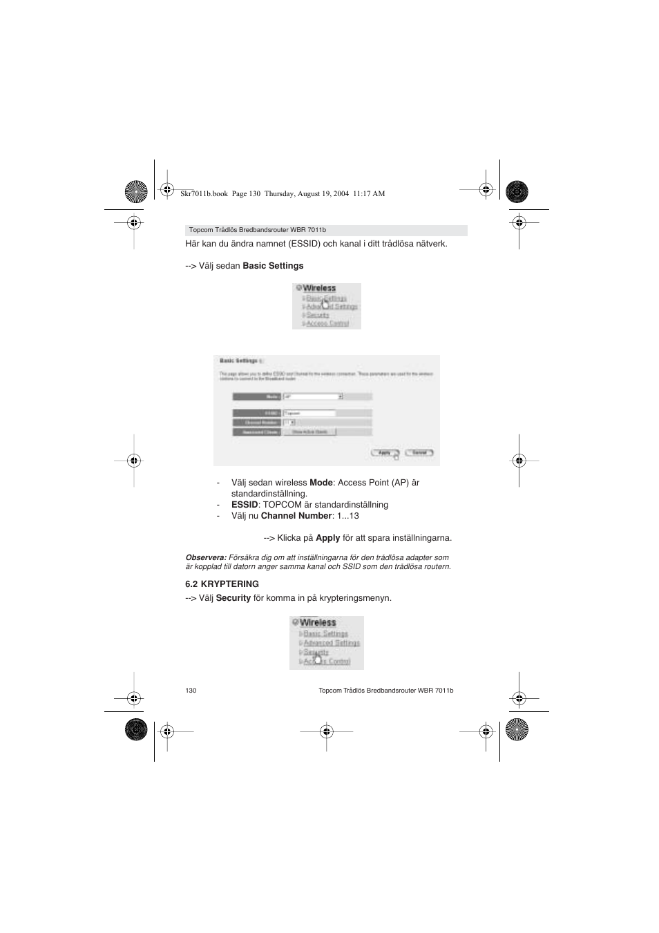 Topcom WBR 7011 B User Manual | Page 130 / 228