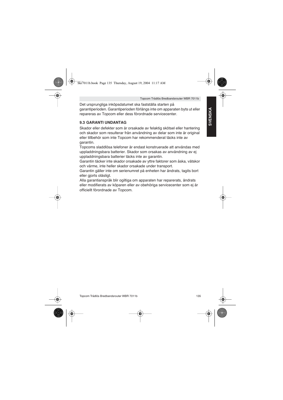 Topcom WBR 7011 B User Manual | Page 135 / 228