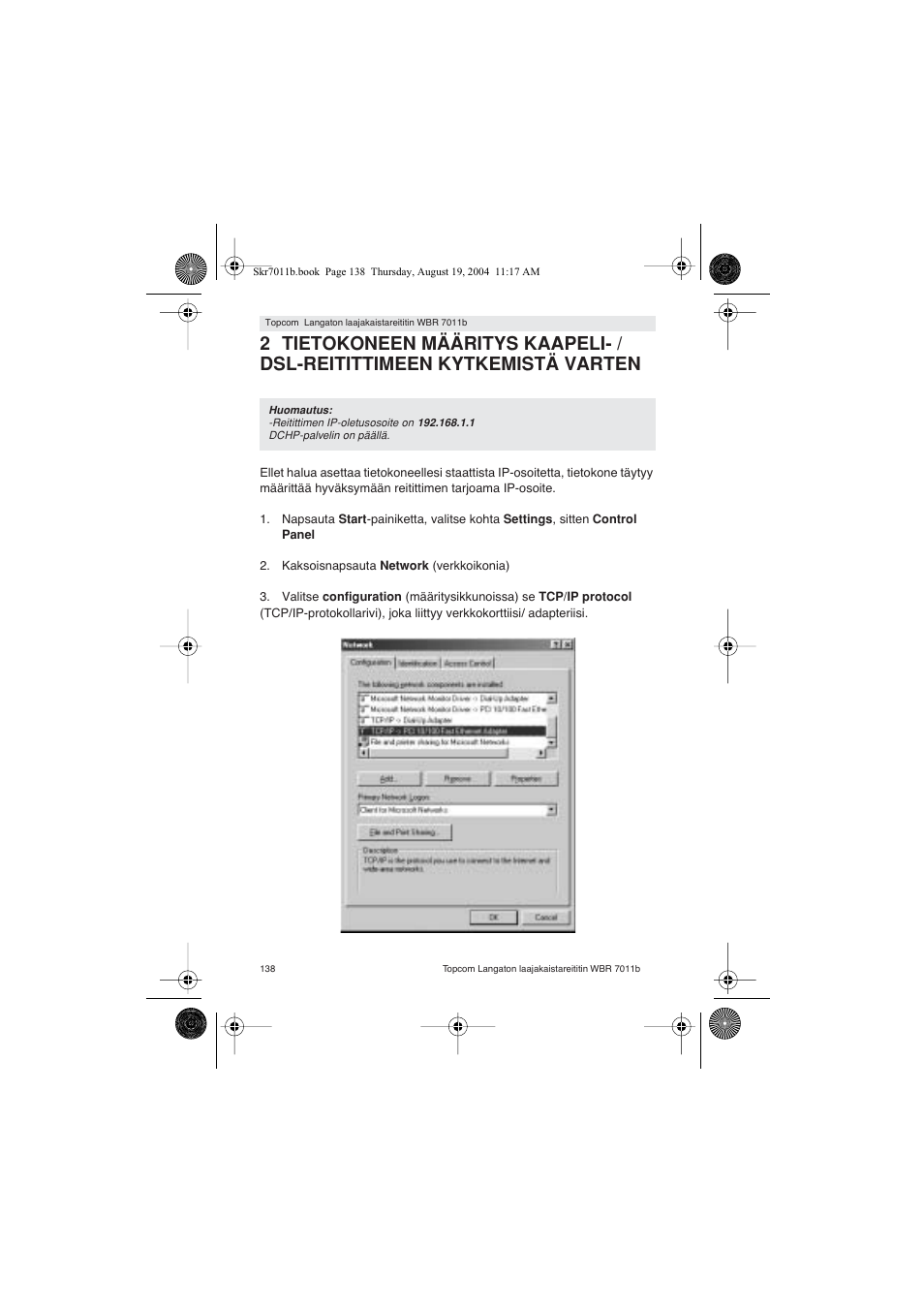 Topcom WBR 7011 B User Manual | Page 138 / 228