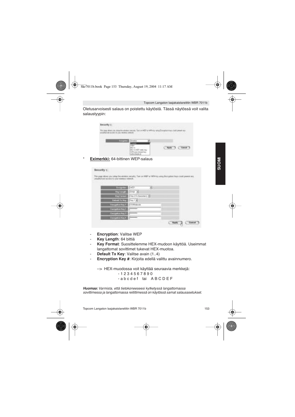 Topcom WBR 7011 B User Manual | Page 153 / 228