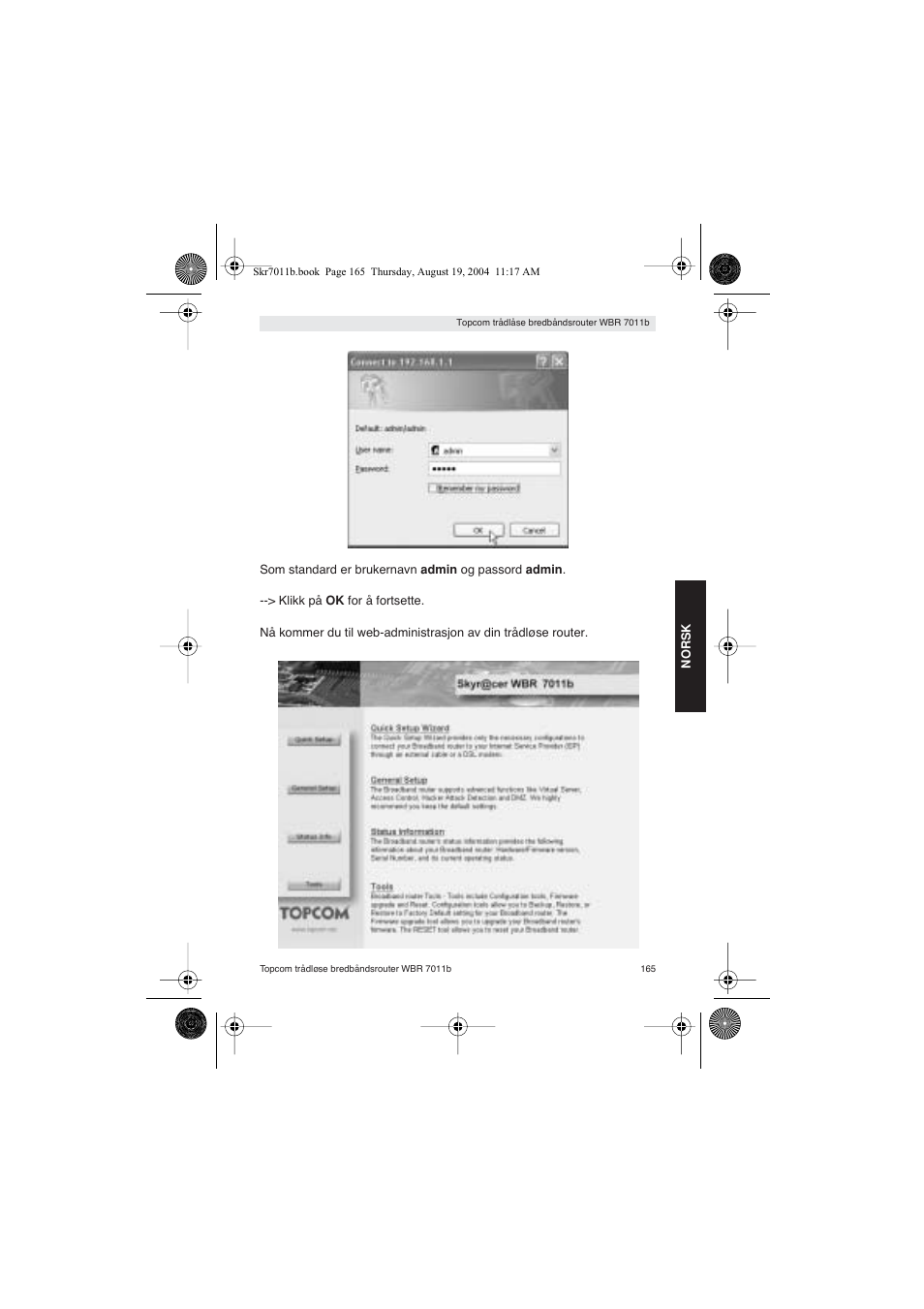 Topcom WBR 7011 B User Manual | Page 165 / 228