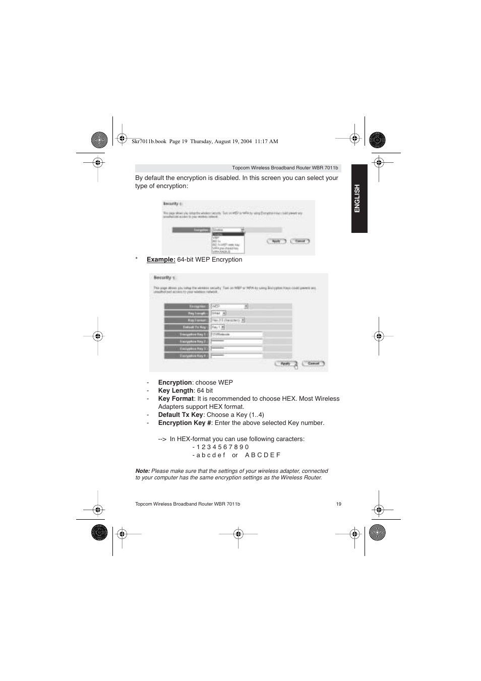 Topcom WBR 7011 B User Manual | Page 19 / 228