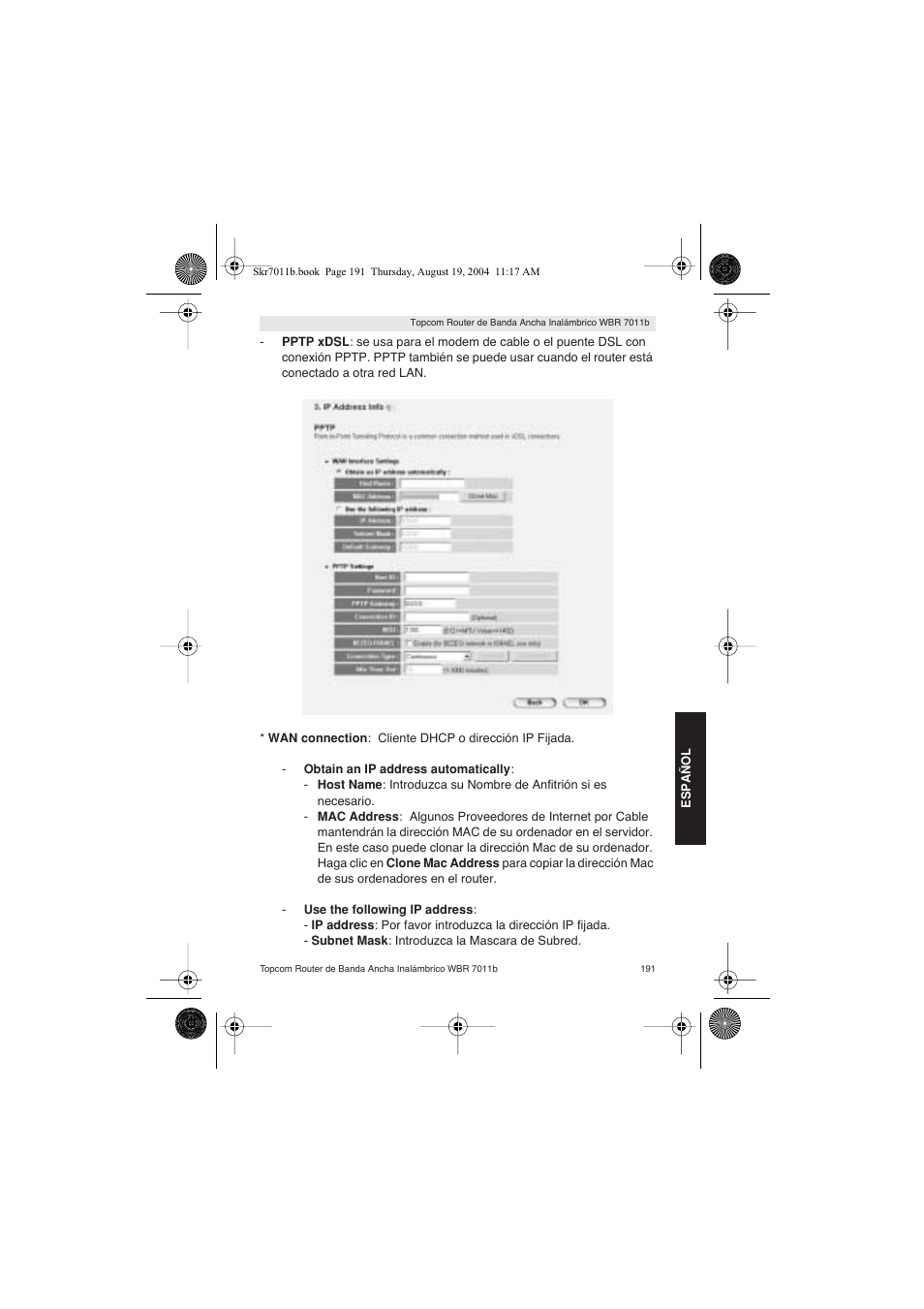 Topcom WBR 7011 B User Manual | Page 191 / 228