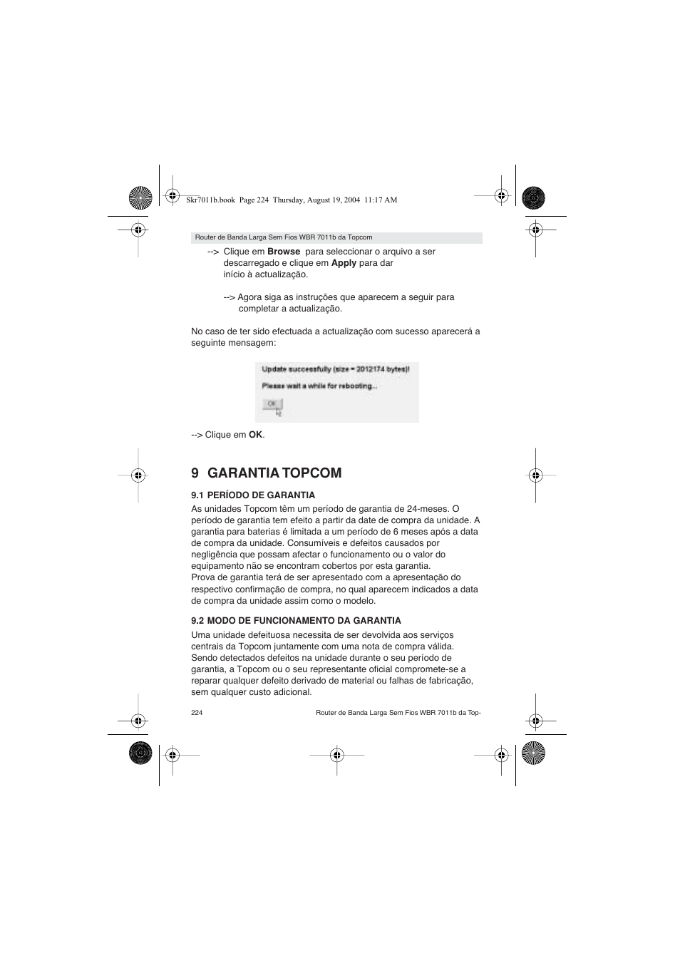 9 garantia topcom | Topcom WBR 7011 B User Manual | Page 224 / 228