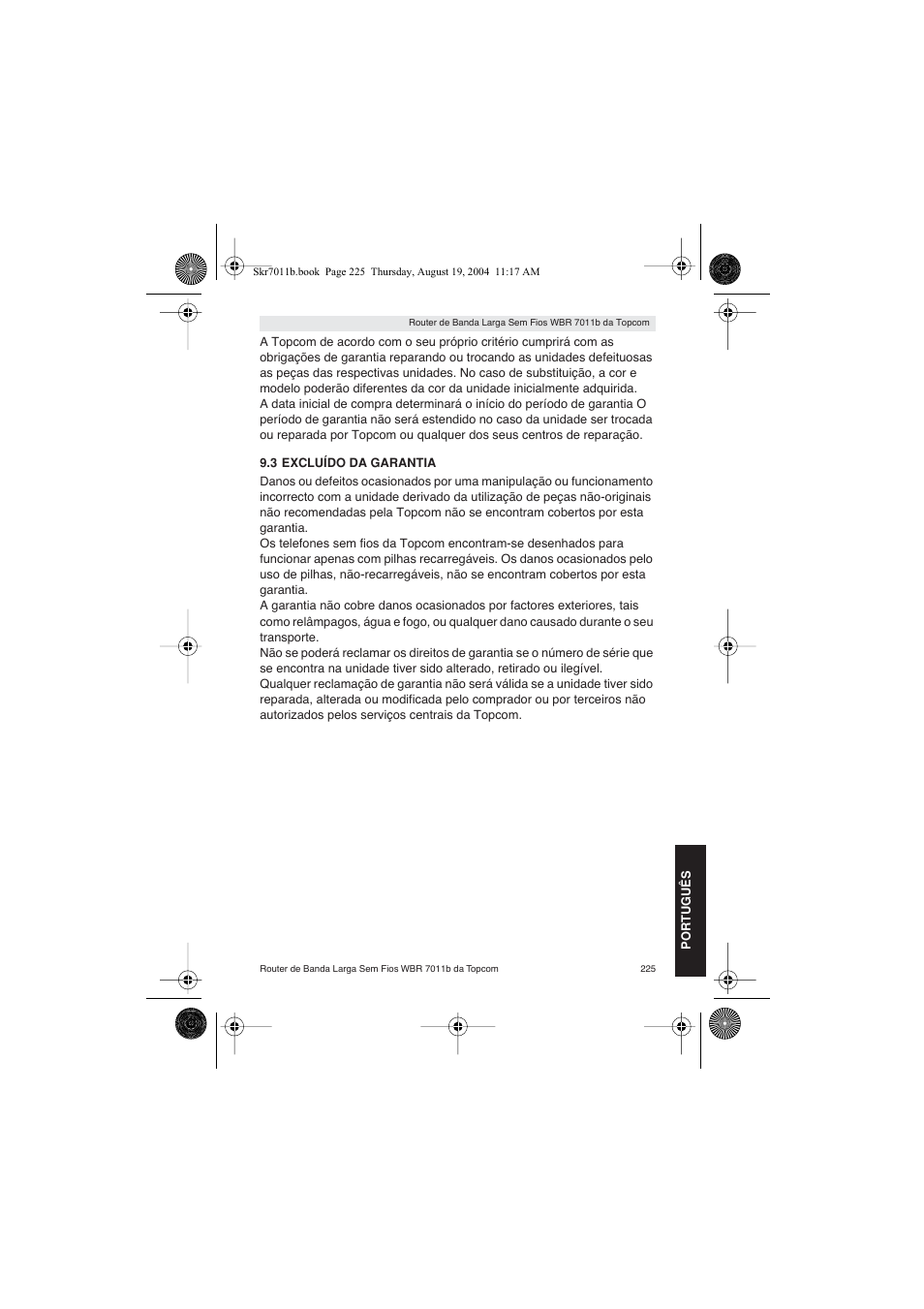 Topcom WBR 7011 B User Manual | Page 225 / 228