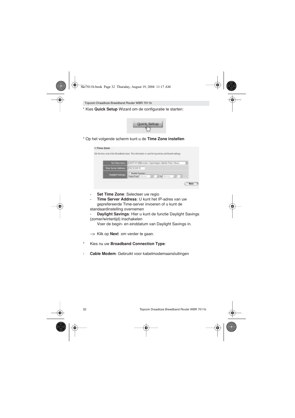 Topcom WBR 7011 B User Manual | Page 32 / 228