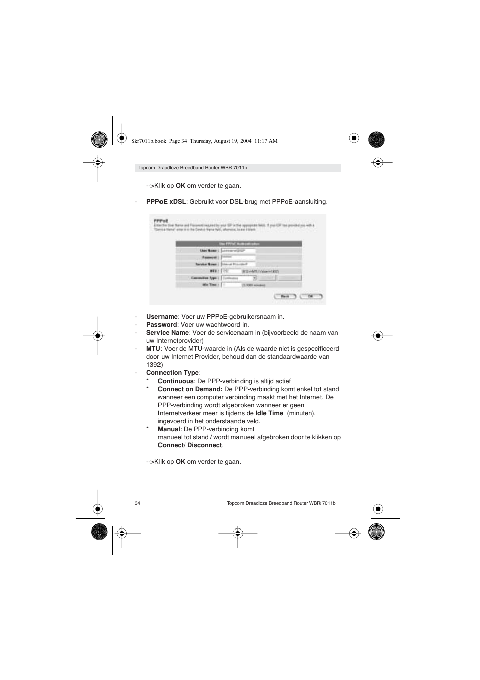 Topcom WBR 7011 B User Manual | Page 34 / 228