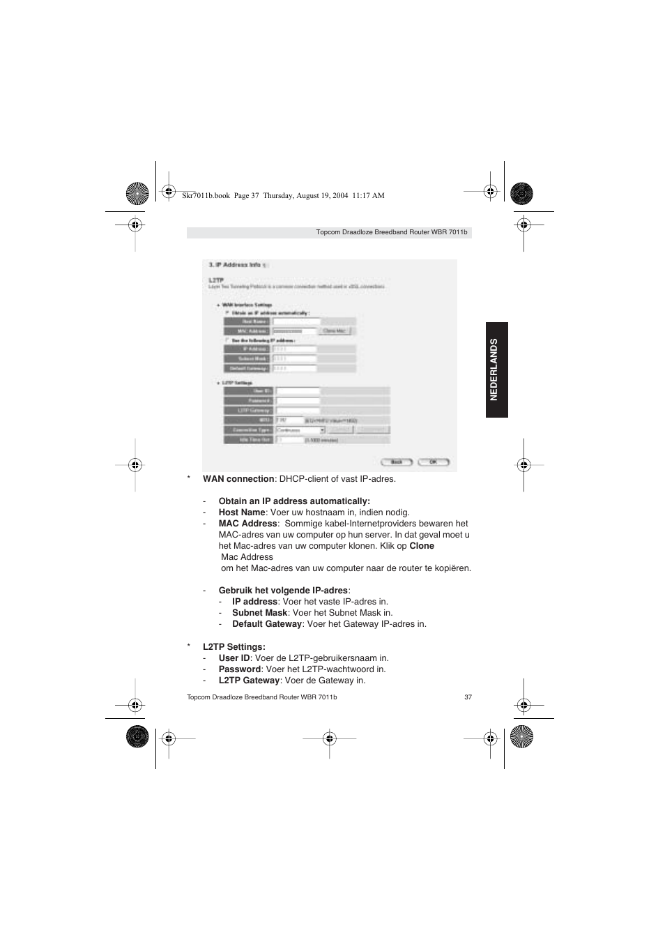 Topcom WBR 7011 B User Manual | Page 37 / 228