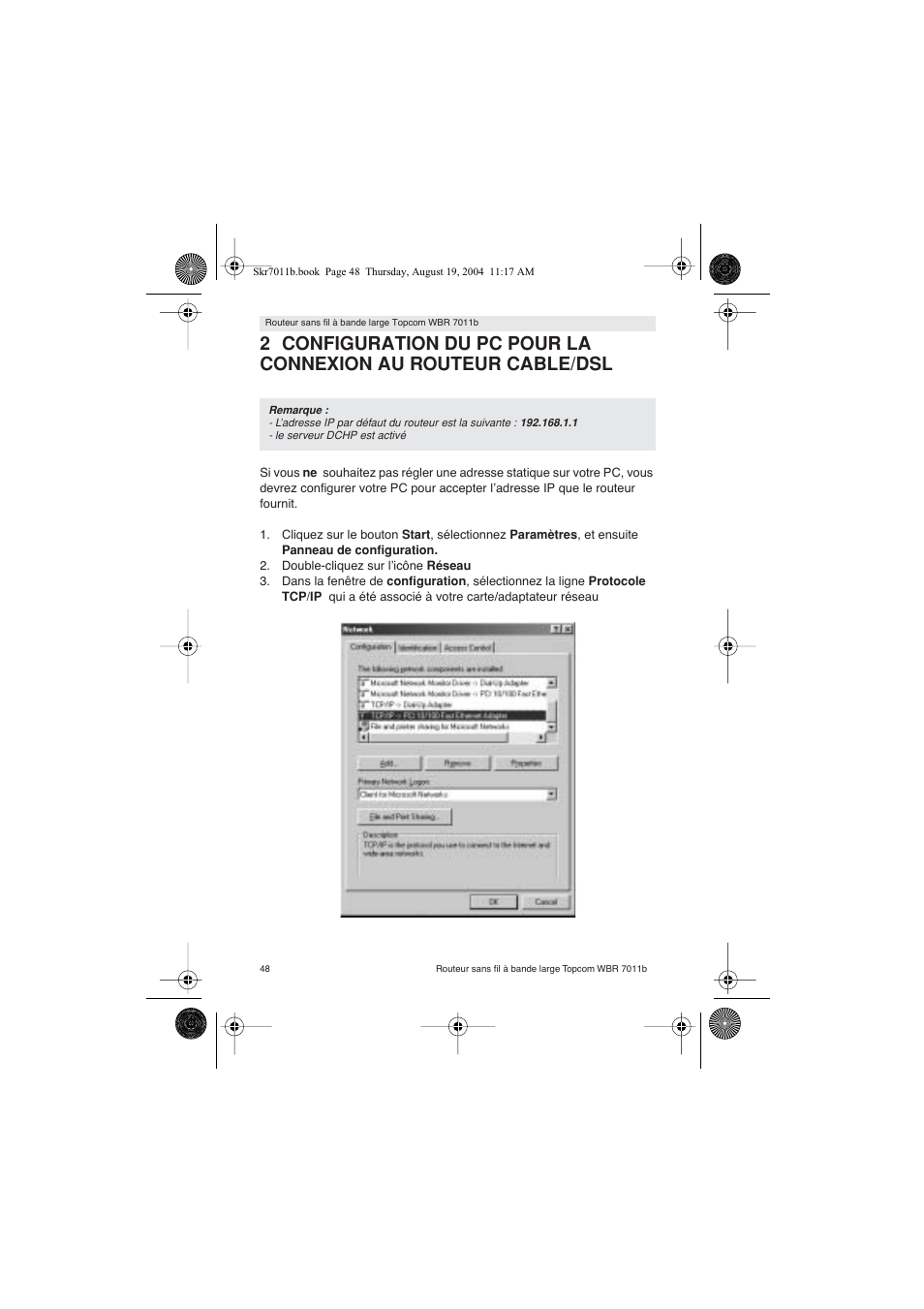 Topcom WBR 7011 B User Manual | Page 48 / 228