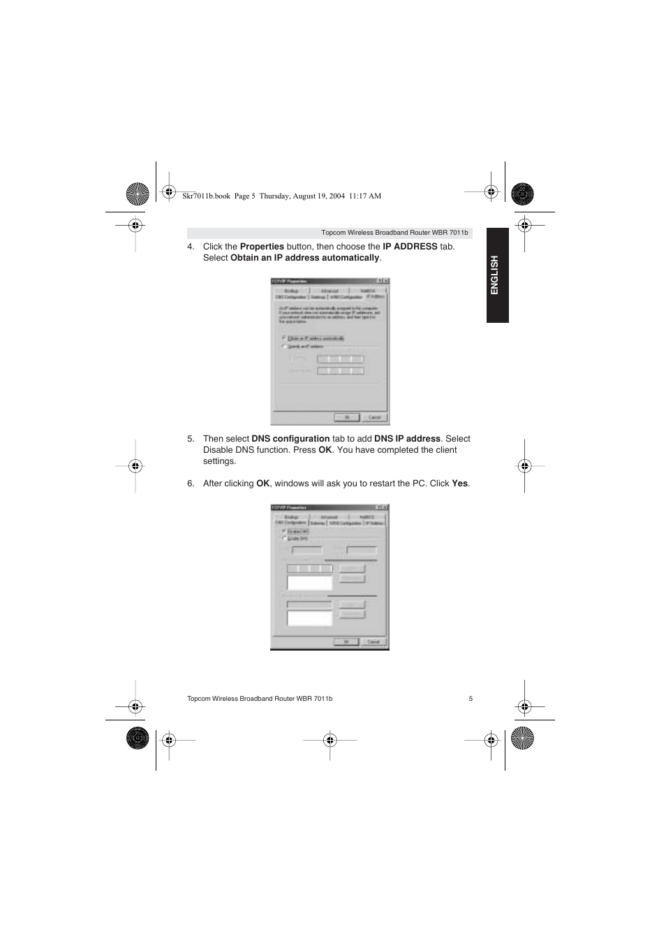 Topcom WBR 7011 B User Manual | Page 5 / 228