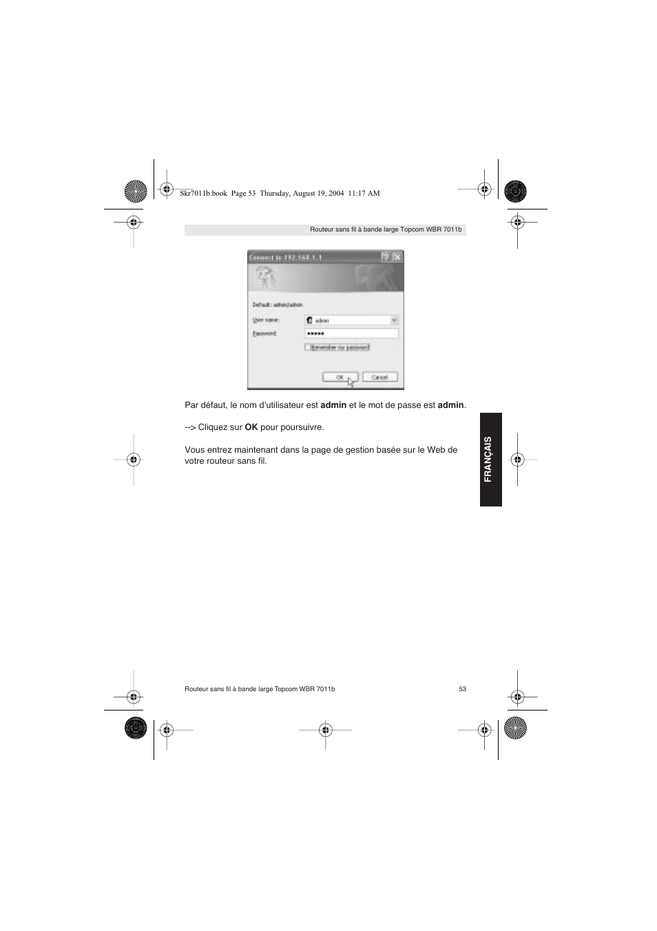 Topcom WBR 7011 B User Manual | Page 53 / 228