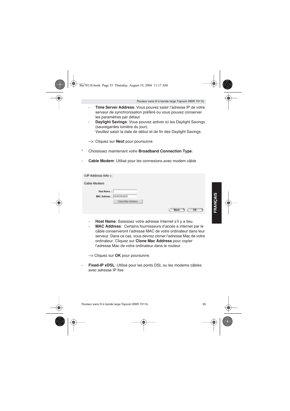 Topcom WBR 7011 B User Manual | Page 55 / 228