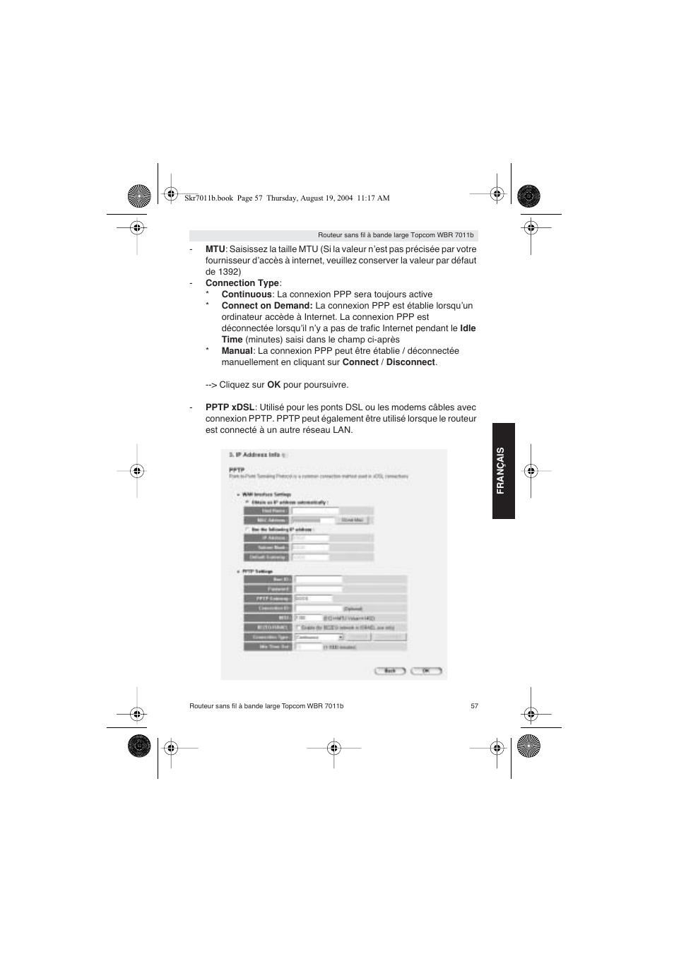 Topcom WBR 7011 B User Manual | Page 57 / 228