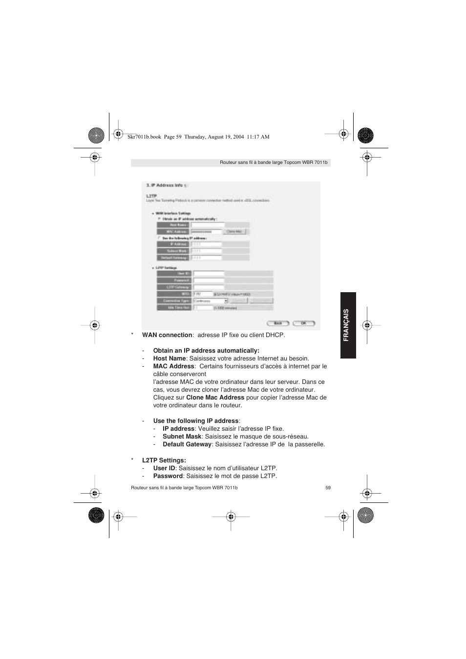 Topcom WBR 7011 B User Manual | Page 59 / 228